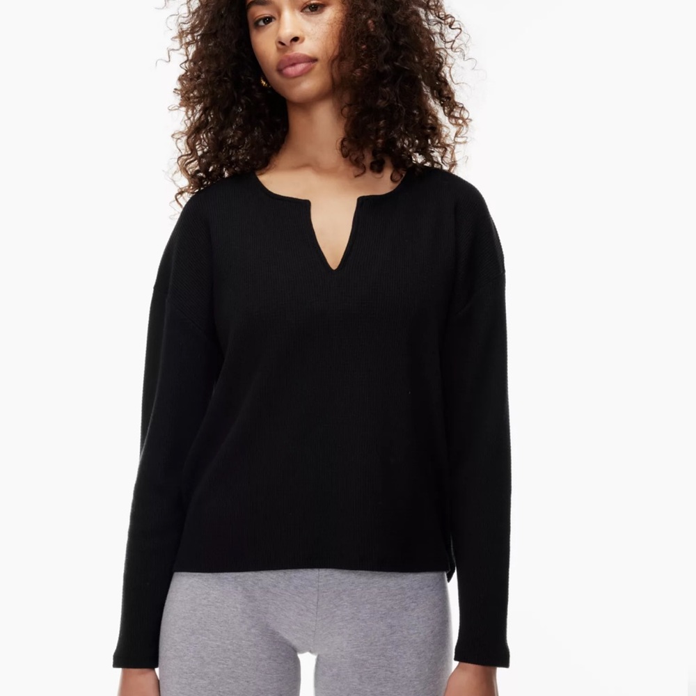 Aritzia | The Group Babaton | Elevation Thermal Long Sleeve Black Size XS